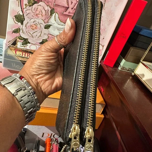 ❤️♥️❤️♥️NWT Coach Double Corner Zip Wristlet - Picture 6 of 12